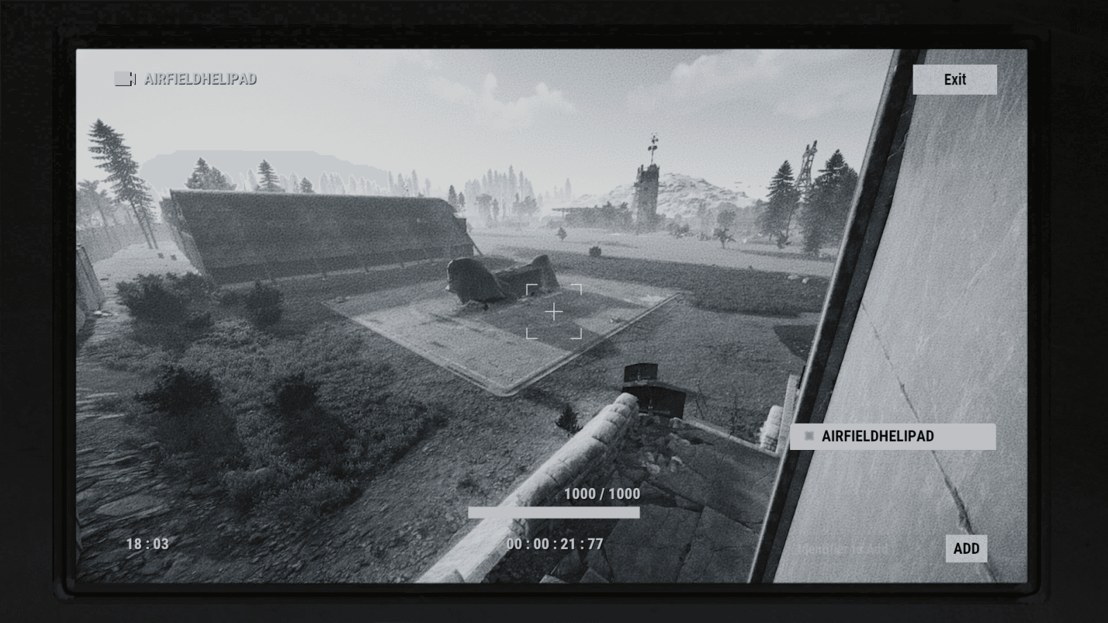CCTV-вид камеры AIRFIELDHELIPAD в Rust