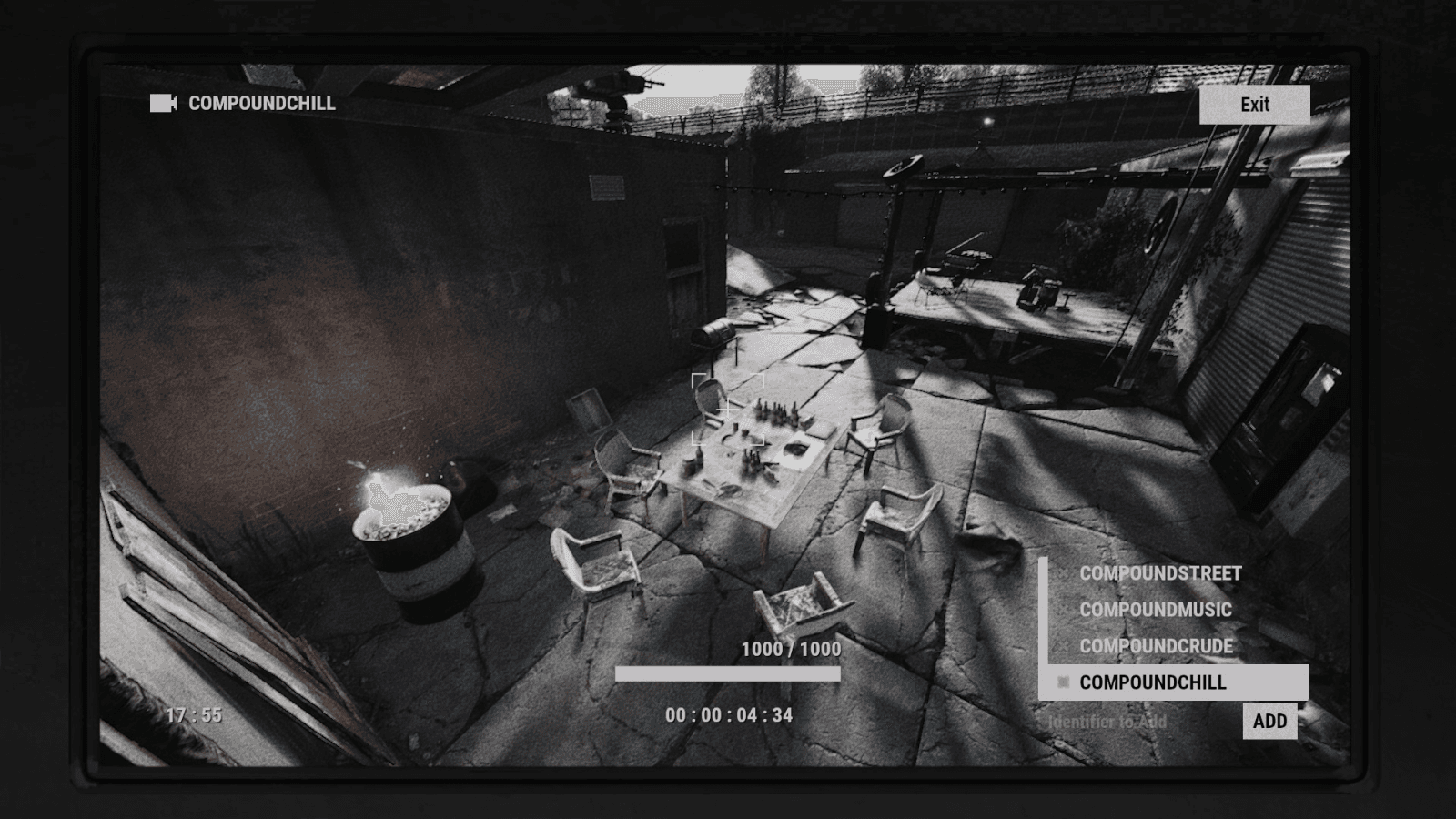 CCTV-вид камеры COMPOUNDCHILL в Rust