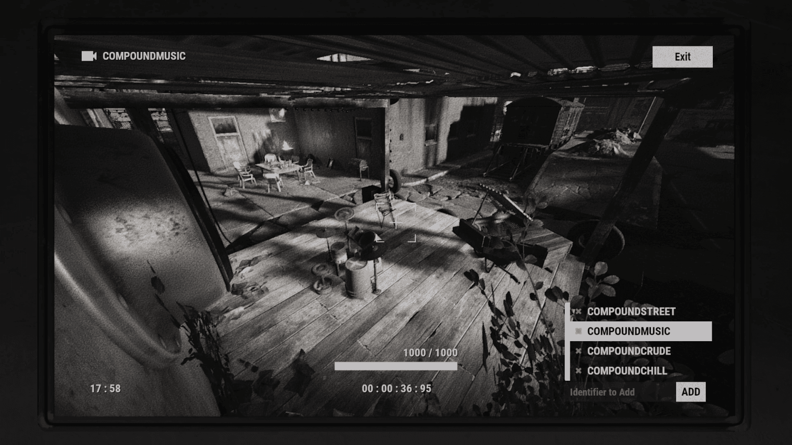 CCTV-вид камеры COMPOUNDMUSIC в Rust