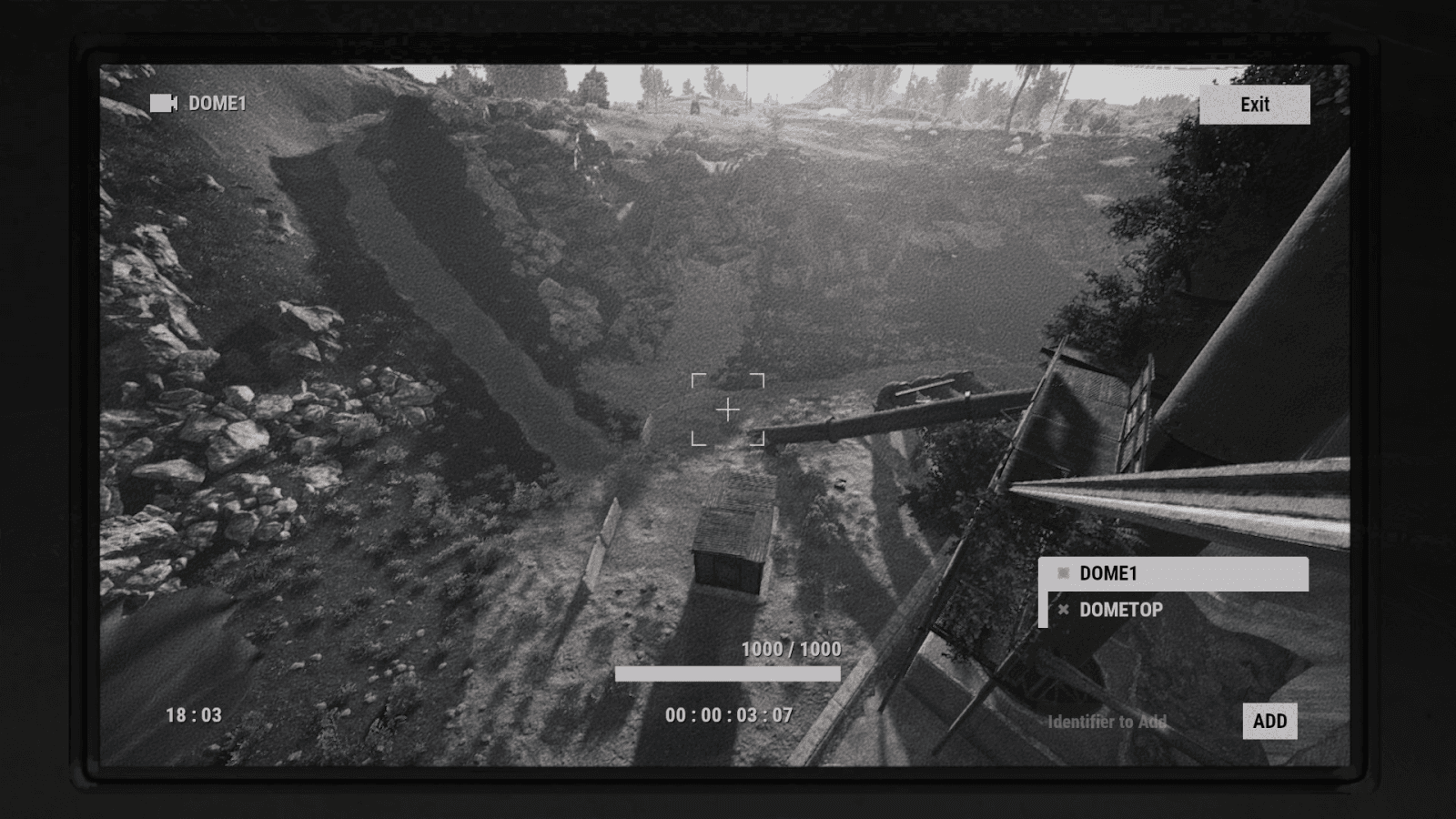 CCTV-вид камеры DOME1 в Rust