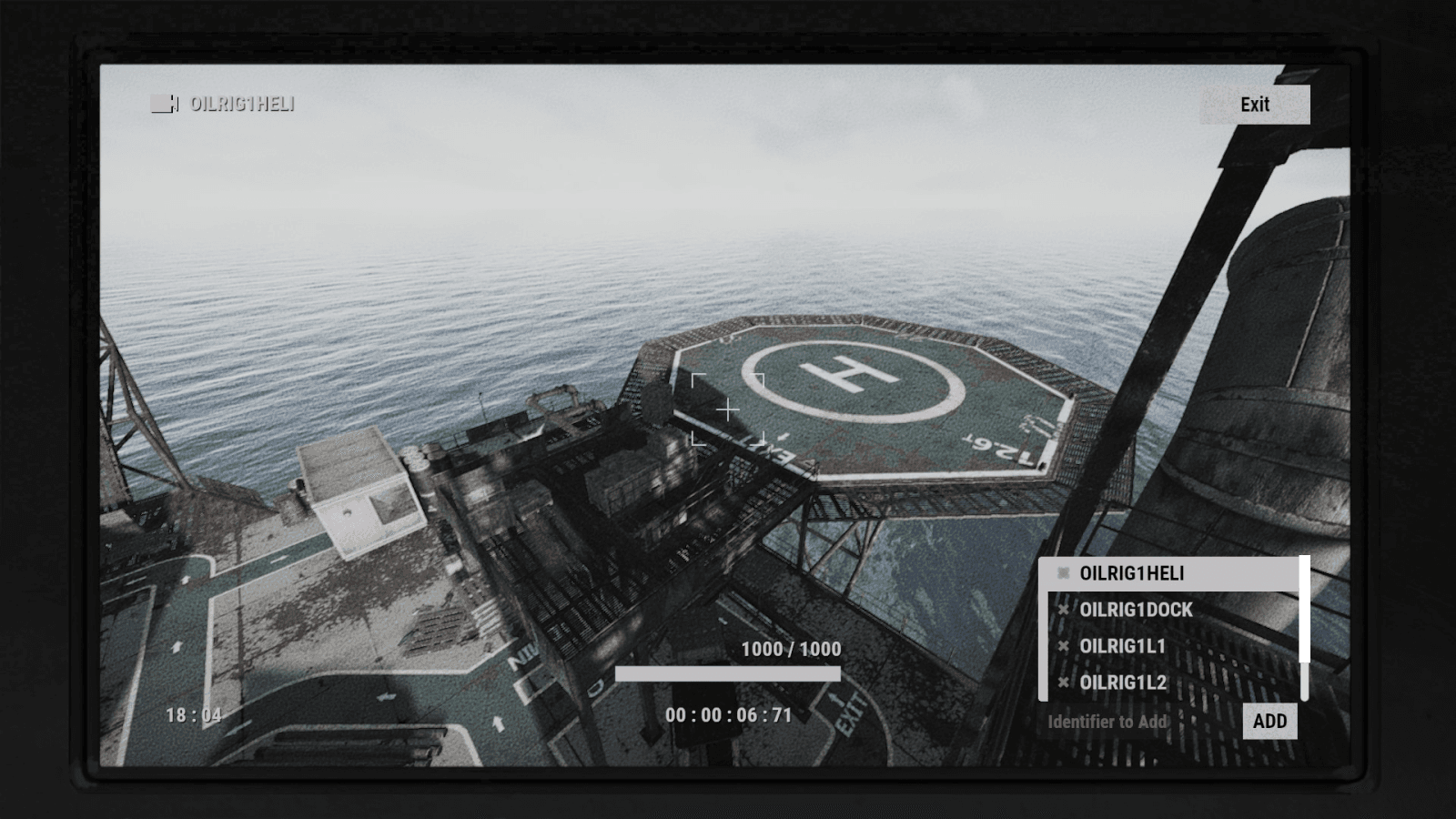 CCTV-вид камеры OILRIG1HELI в Rust