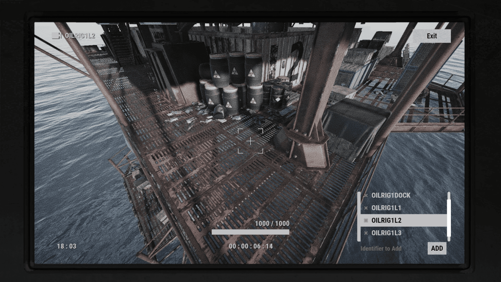 CCTV-вид камеры OILRIG1L2 в Rust