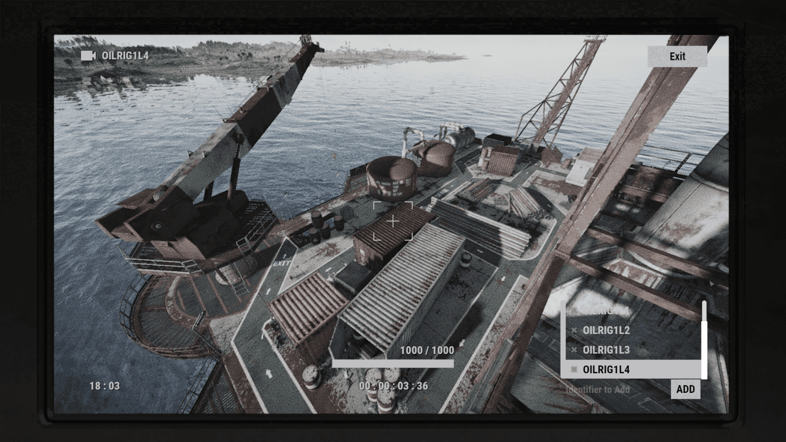 CCTV-вид камеры OILRIG1L4 в Rust
