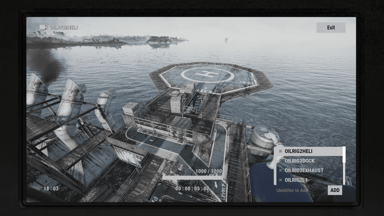 CCTV-вид камеры OILRIG2HELI в Rust