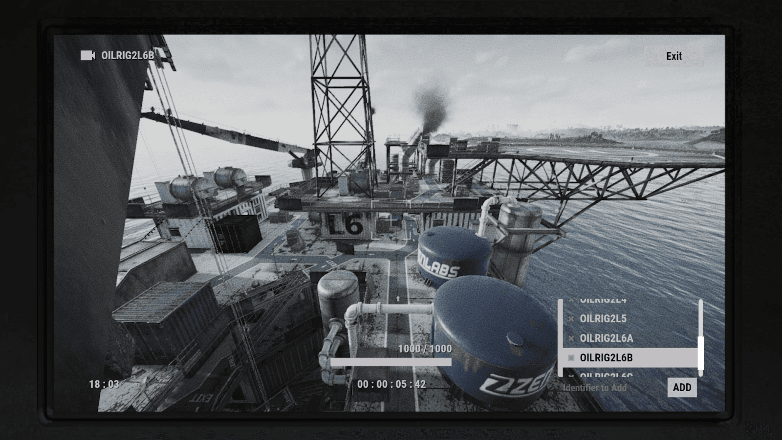 CCTV-вид камеры OILRIG2L6B в Rust