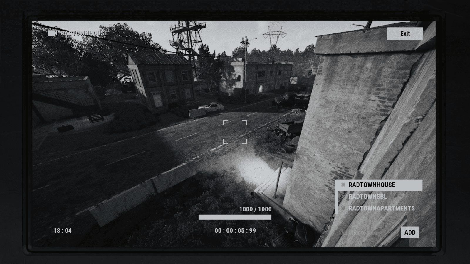CCTV-вид камеры RADTOWNHOUSE в Rust