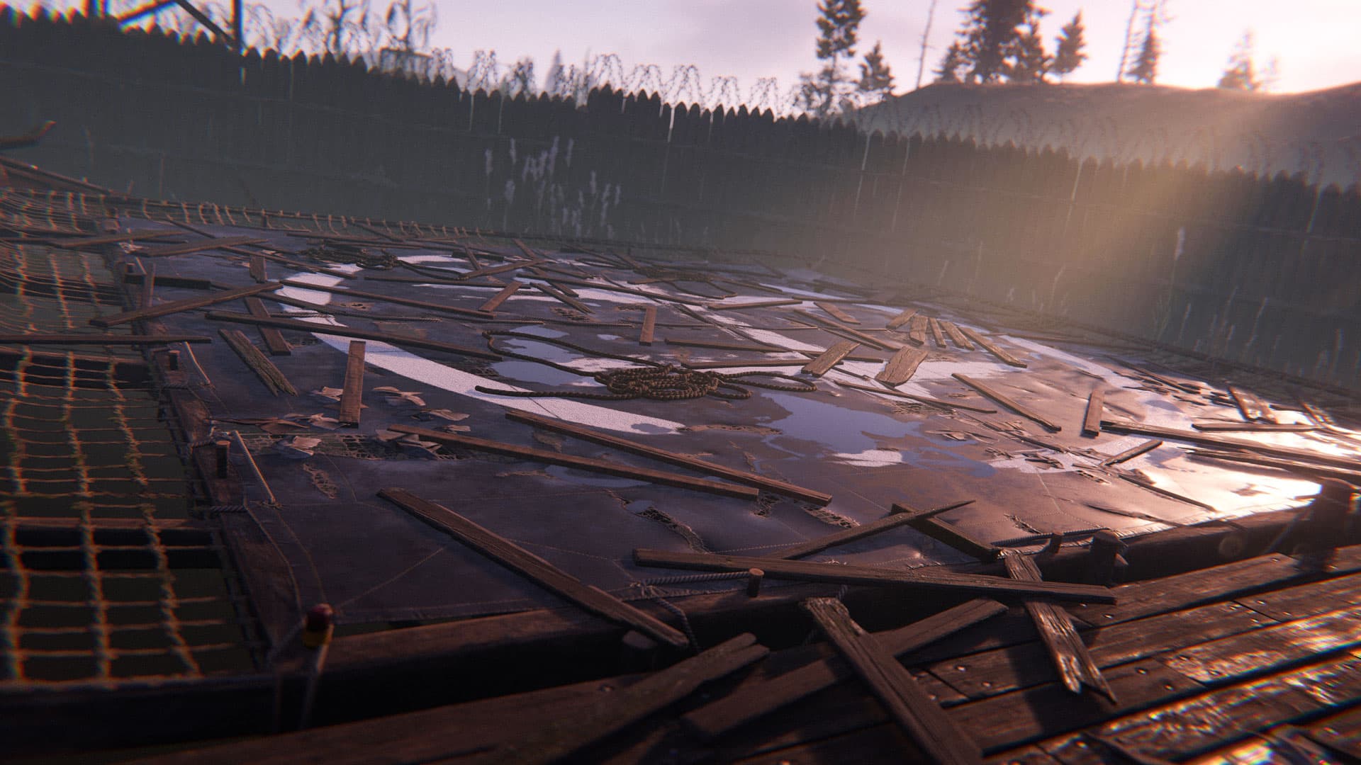 Разрушенная площадка Airwolf