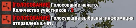 Уведомление о запуске голосования и выборе участников
