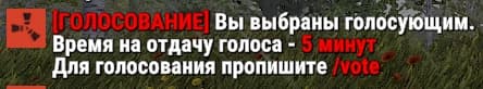 Уведомление игроку о выборе голосующим и команде vote